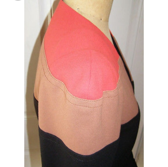 New Chic Sonia Rykiel colorblock belted blazer 10 - Picture 4 of 7